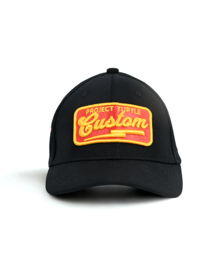 Project Turtle Custom Cap with embroidered patch - front view