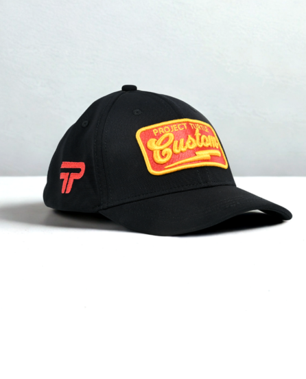 Project Turtle Custom Cap - side view with PT logo