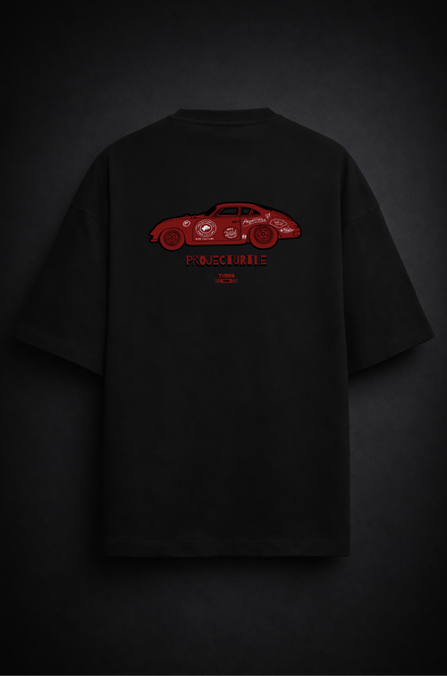 Project Turtle Classic Speedster Tee with motorcycle graphic - front view