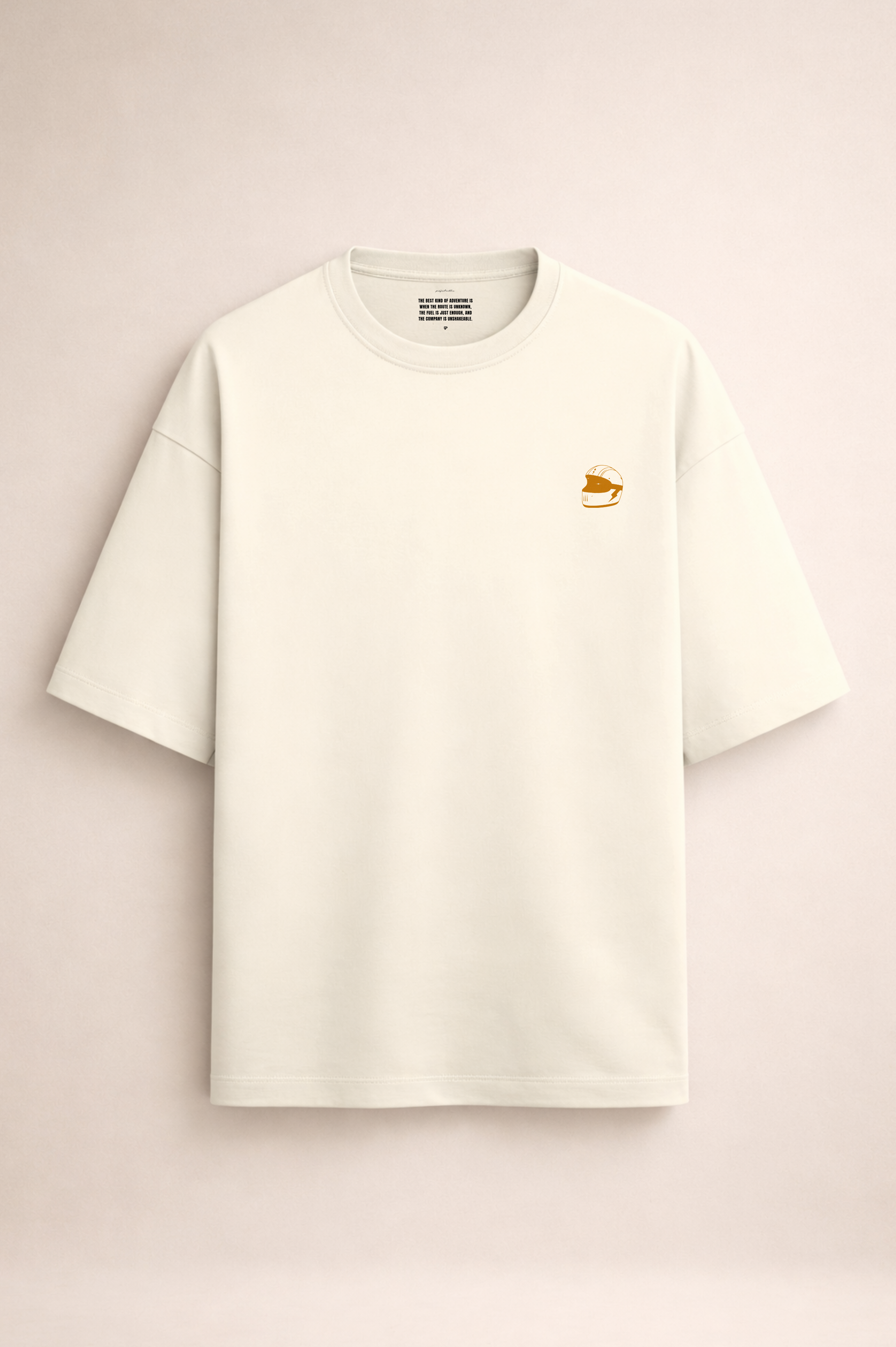 Project Turtle Free Flow Tee in off white - back view detail