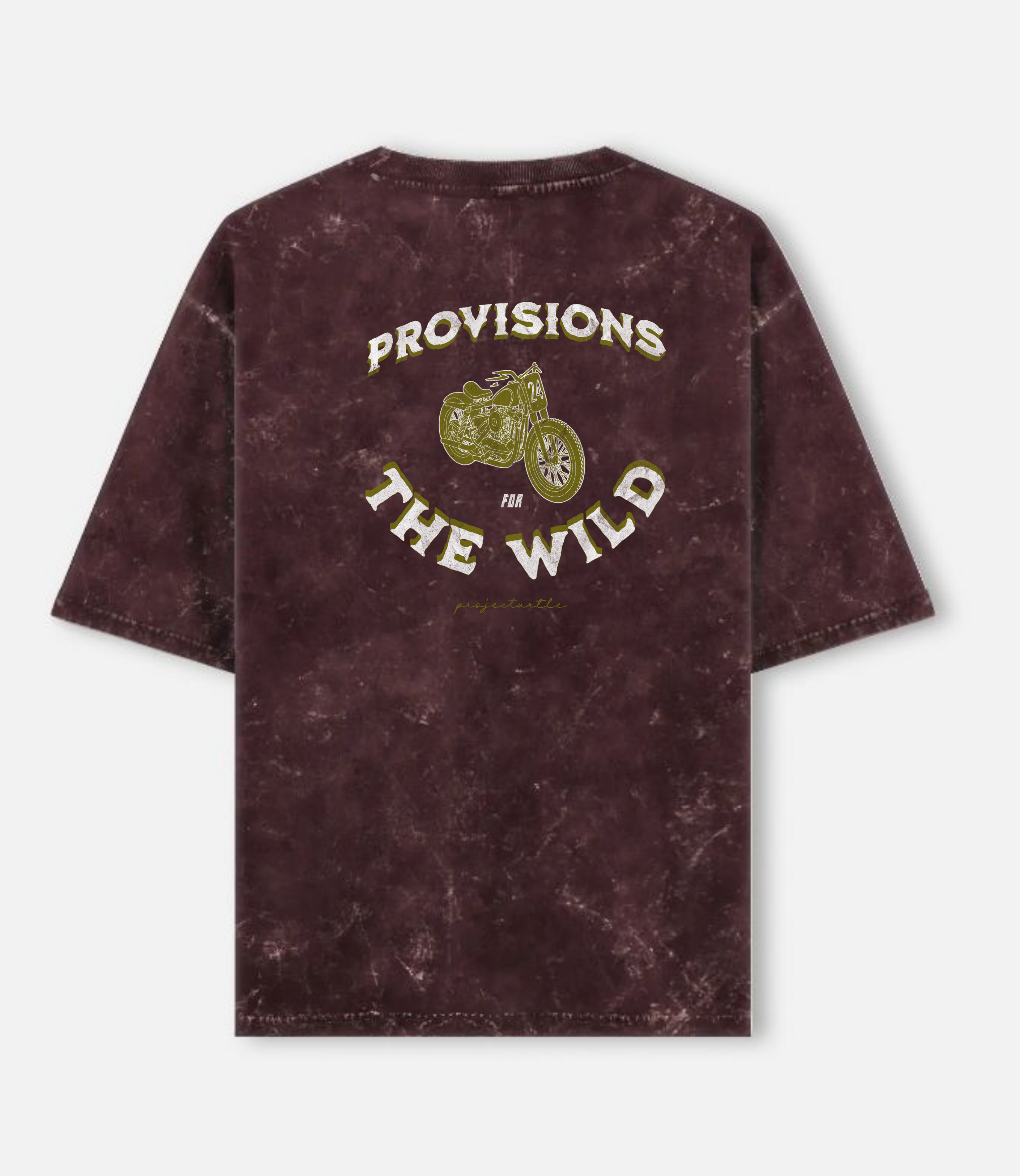 Project Turtle Provisions for the Wild Tee in acid wash - front view